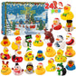 🦆🎁24 Stück Countdown-Adventskalender mit Weihnachts-Gummienten